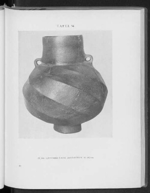 Tafel 34 (21, 288) Lausitzer Urne. Bronzezeit. H.: 26,5 cm