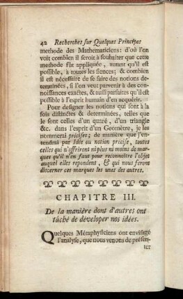 Chapitre III. De la manière dont d´autres ont tâché de déveloper nos idées.