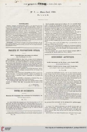 No 2 (Mars-Avril 1860)