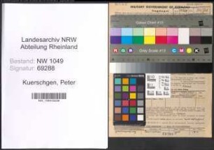 Entnazifizierung Peter Kuerschgen , geb. 08.03.1898 (Schreiner)