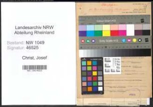 Entnazifizierung Josef Christ , geb. 16.02.1907 (Arbeiter)