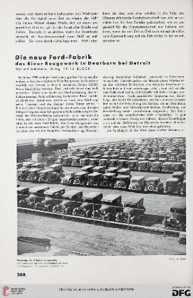 7: Die neue Ford-Fabrik : das River Rougewerk in Dearborn bei Detroit