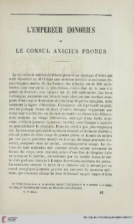 N.S. 5.1862: L' empereur Honorius et le consul Anicius Probus