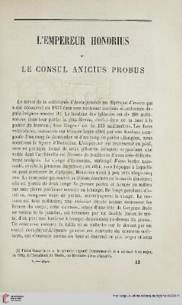 N.S. 5.1862: L' empereur Honorius et le consul Anicius Probus