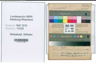 Entnazifizierung Wilhelm Weisskopf , geb. 01.08.1908 (Fahrer)