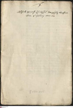 Vergleich zwischen den Landgrafen-Brüdern Wilhelm IV. von Hessen-Kassel, Ludwig IV. von Hessen-Marburg, Philipp II. von Hessen-Rheinfels und Georg...