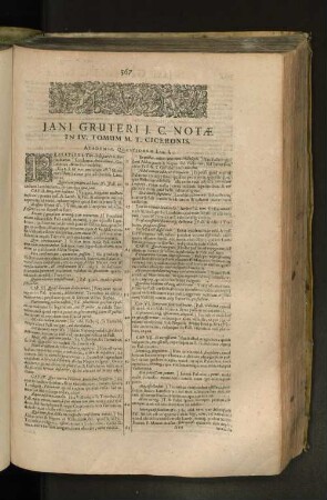 Jani Gruteri J. C. Notae In IV. Tomum M. T. Ciceronis.
