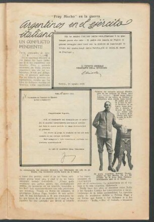 Argentinos en el ejército italiano : "Fray Mocho" en la guerra - Un conflicto pendiente