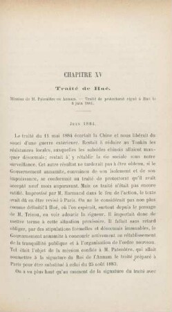 Chapitre XV. Traité de Hué