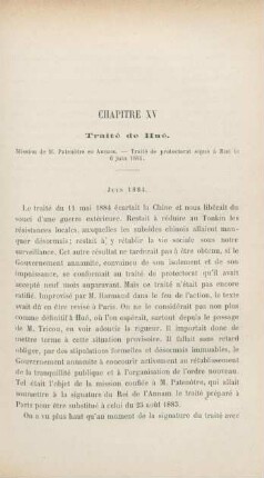 Chapitre XV. Traité de Hué