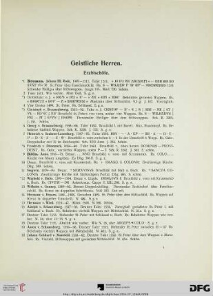 Erzbischöfe (Nr. 1-88)