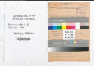 Entnazifizierung Wilhelm Boettger , geb. 21.02.1900 (Lehrer)
