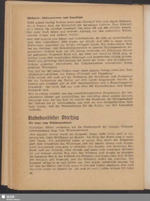 Volkskundlicher Streifzug