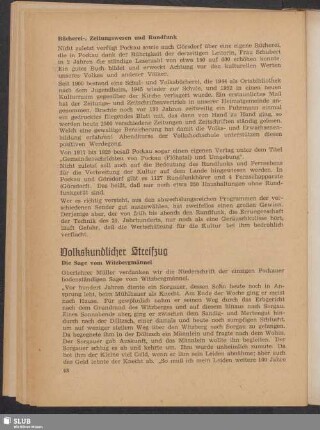 Volkskundlicher Streifzug