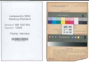 Entnazifizierung Hermann Fischer , geb. 30.08.1897 (Stadtinspektor)