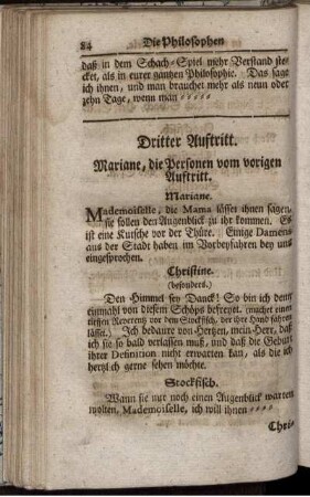 Dritter Auftritt. Mariane, die Personen vom vorigen Auftritt.