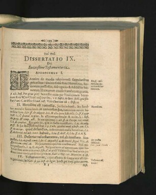Dissertatio IX. De Successione Testamentaria.
