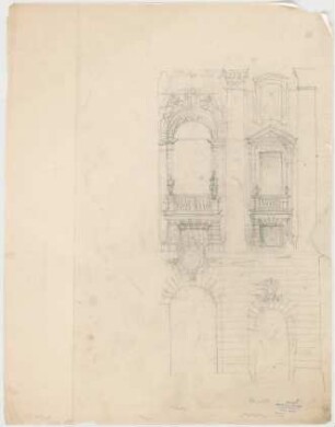 Thiersch, Friedrich von; München; Justizpalast - Fassade (Ansicht)