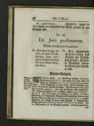 Tit. III. De jure personarum.