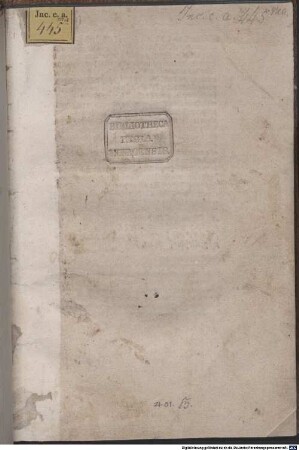 Grammatica : mit Briefen des Autors an seine Schüler, Konstanz 12.1. 1486