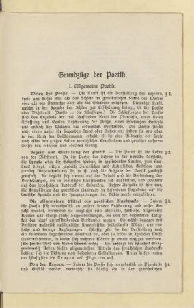 Grundzüge der Poetik