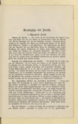 Grundzüge der Poetik