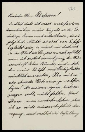 Nr. 10: Brief von Ernst Ritter an Felix Klein, Ohne Ort, 1892 - 1895