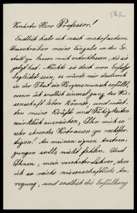Nr. 10: Brief von Ernst Ritter an Felix Klein, Ohne Ort, 1892 - 1895