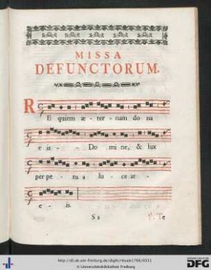 Missa Defunctorum.
