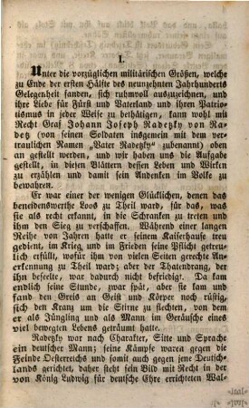 Johann Joseph Graf Radetzky, kaiserlich königlich österreichischer Feldmarschall [et]c., dessen ruhmreiches Leben und Wirken bis in's höchste Greisenalter : dem Volke zur späten Bewunderung und verdienstvollen Anerkennung erzählt
