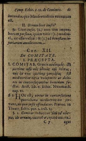 Cap. XII. De Comitate.