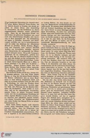 37: Heinrich Franz-Dreber : zur Jubiläumsausstellung in der Galerie Ernst Arnold, Dresden