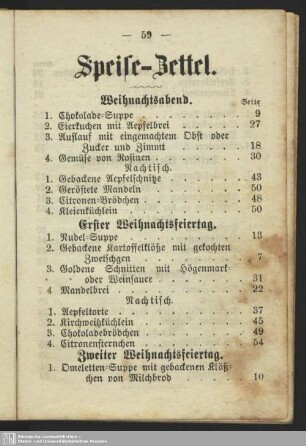Speise-Zettel
