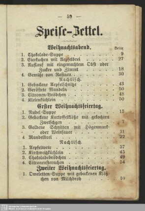 Speise-Zettel