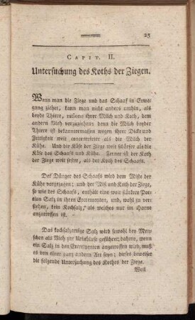 Capit. II. Untersuchung des Koths der Ziegen.