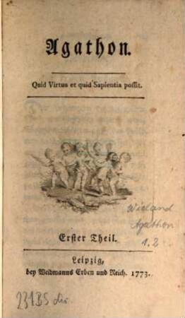 Agathon, Erster Theil