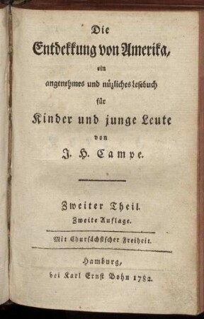 T.2: Die Entdekkung von Amerika. Zweiter Theil