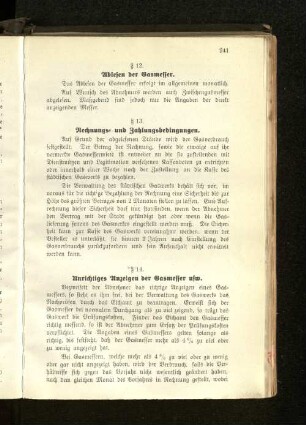 § 12. Ablesen der Gasmesser.