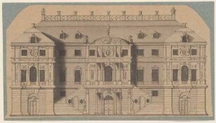 Dresden, Palais im Großen Garten, Aufriss der Hauptfassade