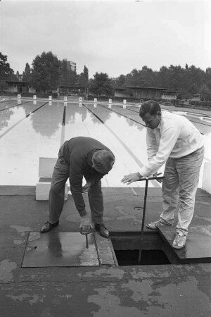 Ende der Badesaison im Freibad Rüppurr.