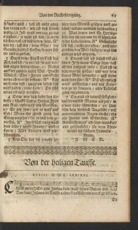 Von der heiligen Tauffe.
