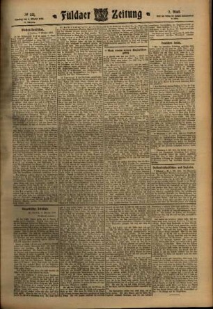 Zweite Ausgabe vom Samstag, den 08. Oktober 1910.
