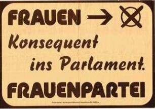 FRAUEN konsequent ins Parlament