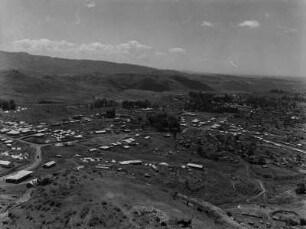 Blick auf Gondar : Blick auf die Stadt Gondar von einer Anhöhe aus