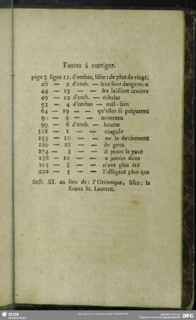 Fautes à corriger