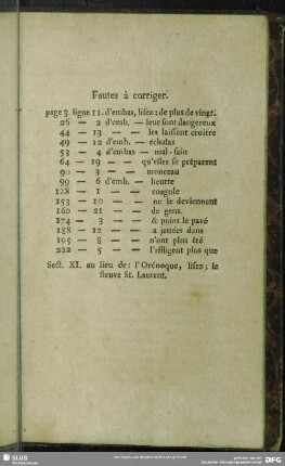 Fautes à corriger