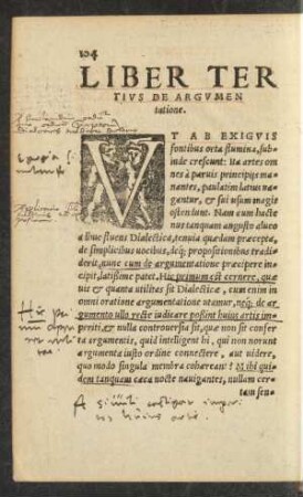 Liber Tertius De Argumentatione.