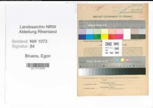 Entnazifizierung Egon Bruens , geb. 18.07.1910 (Arzt)