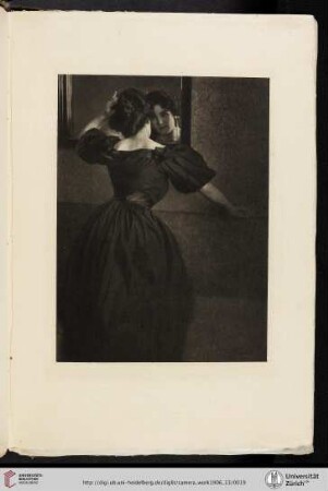 [Heinrich Kühn, V. Girl with Mirror, photogravure]