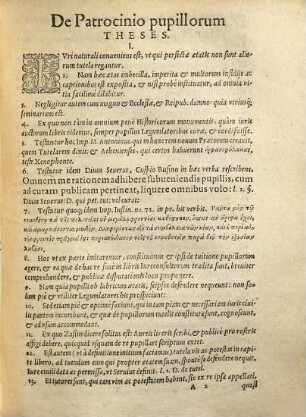 Disp. de patrocinio pupillorum: qua diffusa utilis et quotidiana tutelarum materia brevi methodo conscripta continetur